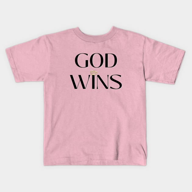 God Wins Kids T-Shirt by TheChristianStore